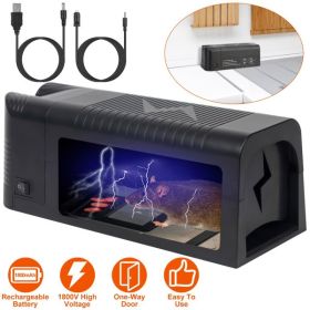 High Voltage 1800V Rat Trap - Spacious Inner For All Rodents, One - Way Entry, Rechargeable And Multifunctional For Indoor Scenes, Easy To Use Indoors