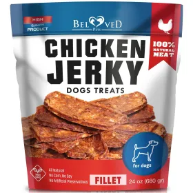 Chicken Jerky Dog Treats 1.5 Lb Human Grade Pet Snacks Grain Free Organic Meat All Natural High Protein Dried Strips Best Chews For Training Small & L (Option: Beloved Pets)